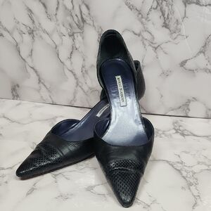 Manolo Blahnik Black Heels Sleek Professional Design